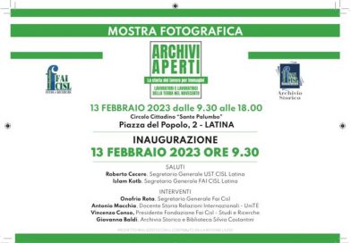 APPRODA A LATINA LA MOSTRA DELL’ARCHIVIO STORICO FAI CISL –
